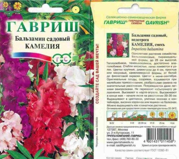 Семена бальзамин Камелия