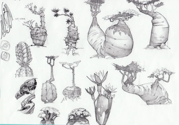 Растения стилизация концепт арт
