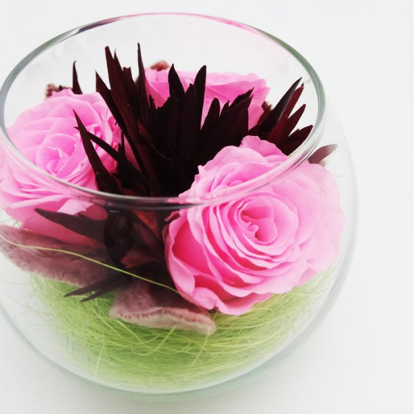 Композиции в круглых вазах