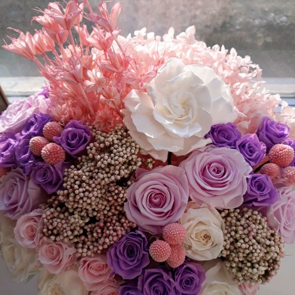 Стабилизированные цветы в стекле