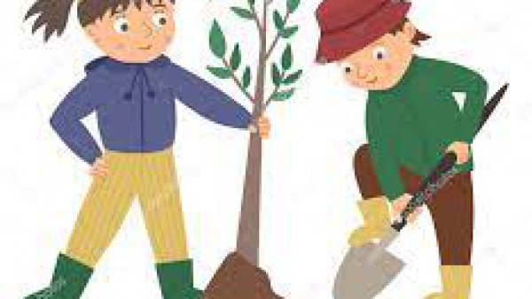 Мальчик копает землю