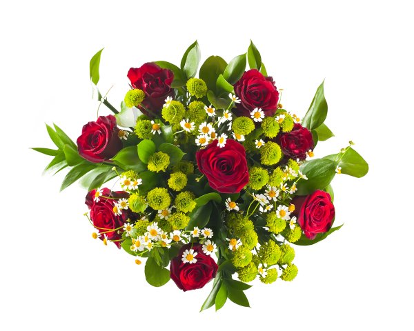 Букет цветов на белом фоне