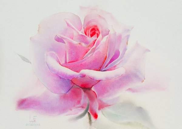 Розы... Художник - акварелист la Fe, Тайланд.