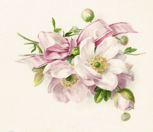 Винтажные Акварельные цветы