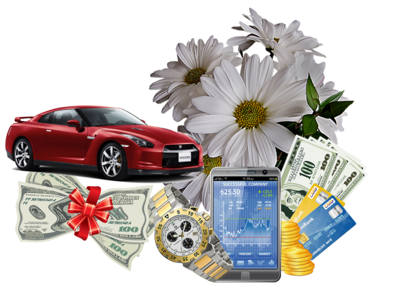 Машина с цветами