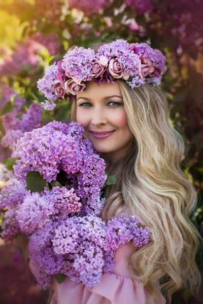 Фотосессия с цветами