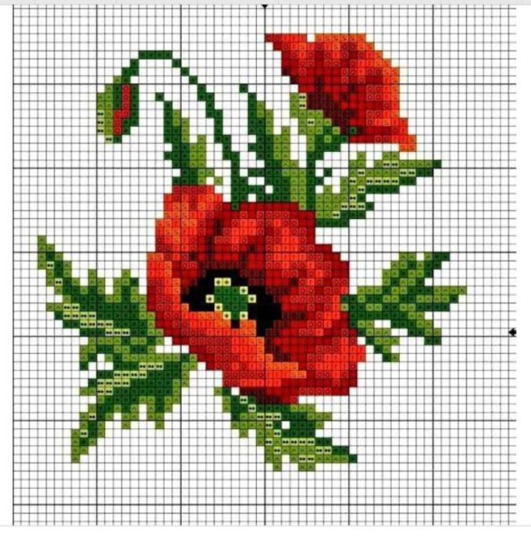 Вышивка крестиком бабочки