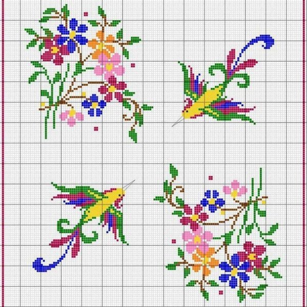 Вышивание крестиком цветы