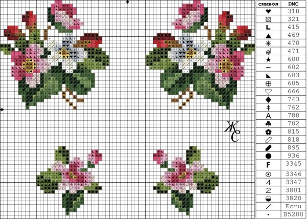 Вышивание крестиком цветы