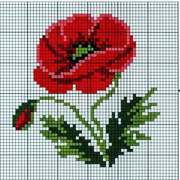 Жаккард розы спицами