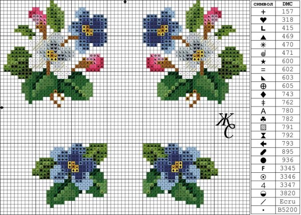 Вышивка крестом схемы