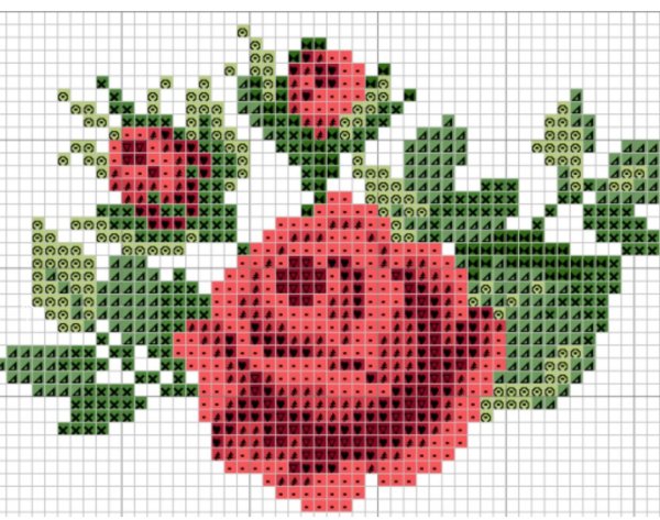 Вышивка миниатюры цветы