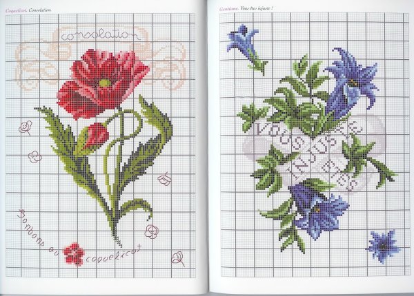 Вышивание крестиком цветы