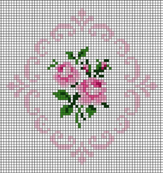 Вышивание крестиком цветов