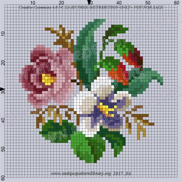 Вышивка крестом цветы