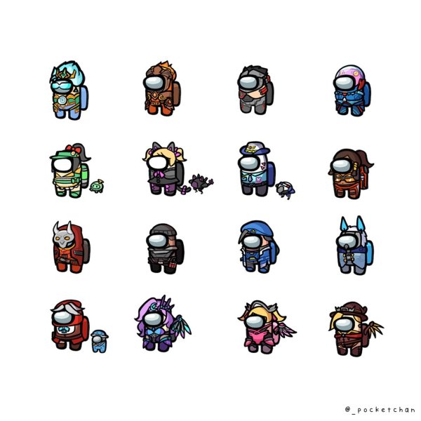 Персонажи из амонг АС