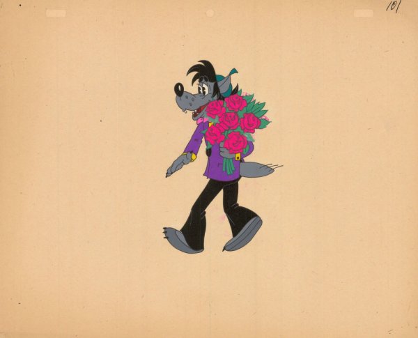 Вольк с нупогоди с цветами