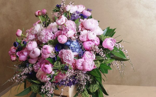 Открытки с днем рождения пионы