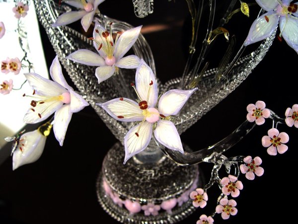 Цветы стеклянные фотосток