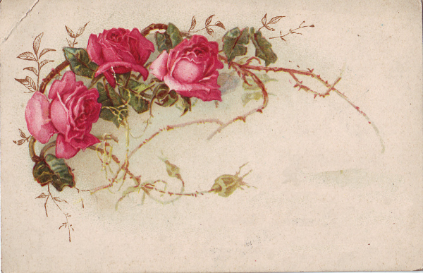 Винтажная открытка с цветами