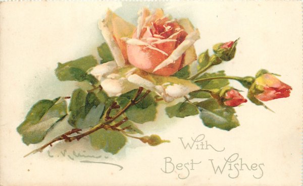 Старинные открытки с цветами