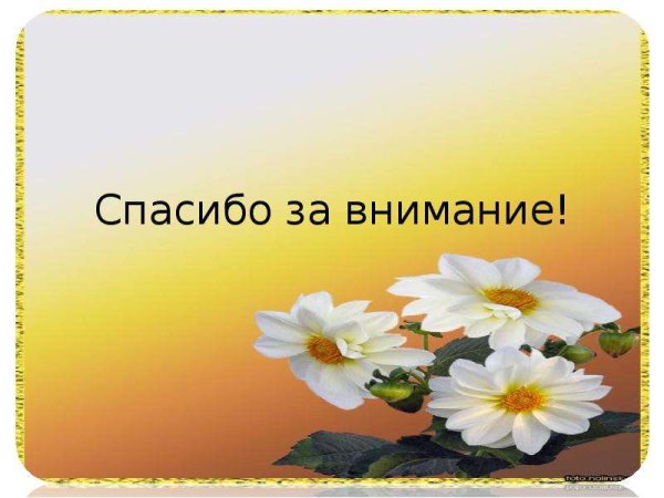Спасибо за внимание растения