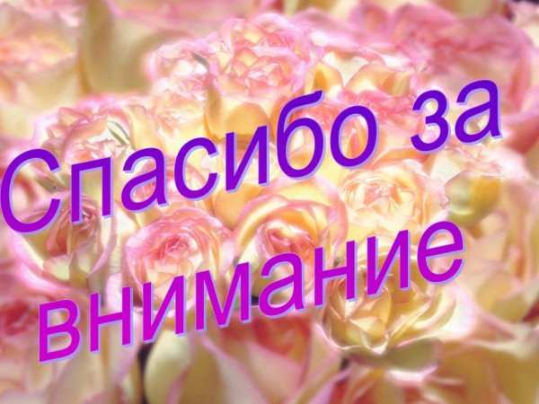 Благодарю за внимание