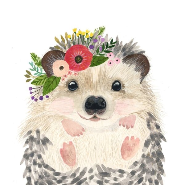 Акварельные животные для детей