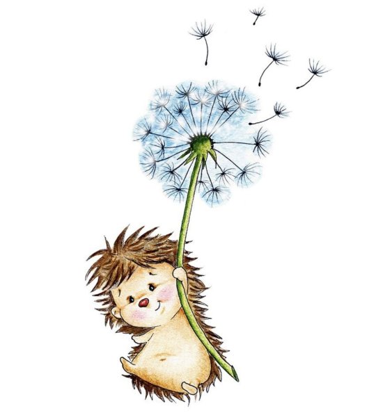 Ежик с одуванчиком