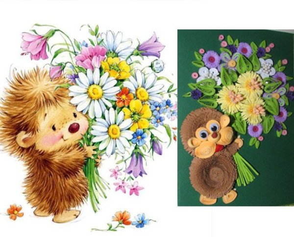 Открытки с ежиками с днем рождения