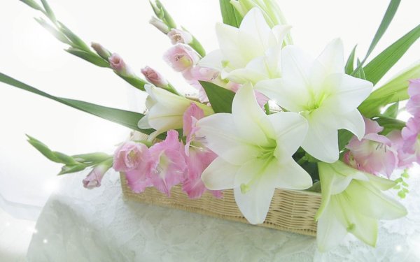 Белые лилии букет с днем рождения