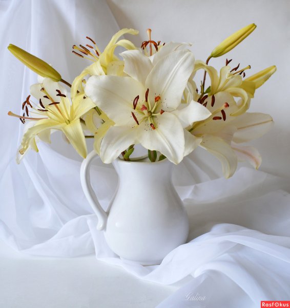 Букет из лилий поздравляем