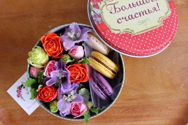 Открытка с днём рождения коробка с цветами