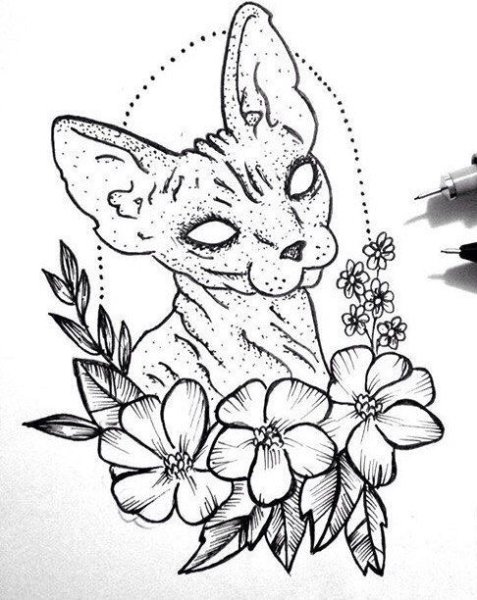 Тату сфинкс эскиз