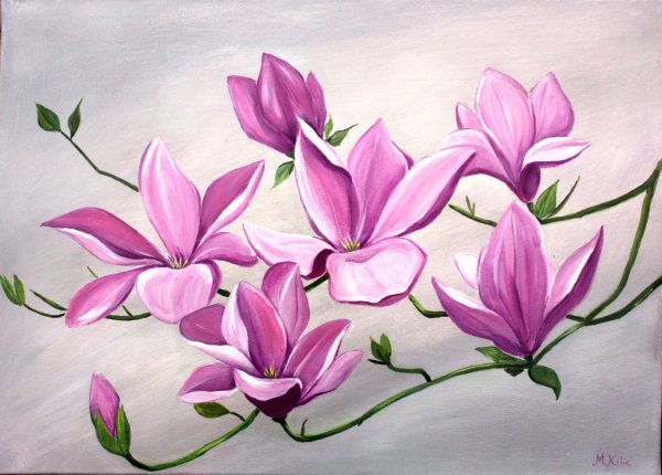 Цветы акрилом