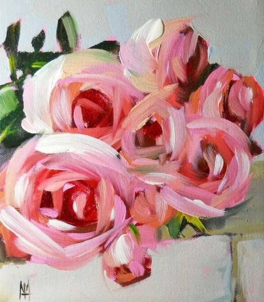 Анжела Мултон художница цветы