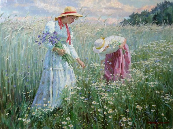 Художник Александр Аверин васильки