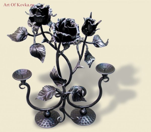 Цветы подсвечник из металла