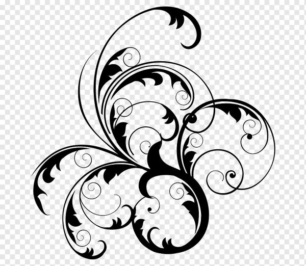 Цветы монохром