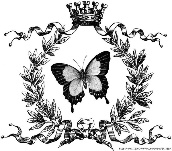 Монохромные рисунки для декупажа