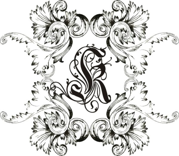 Монохромные рисунки для декупажа