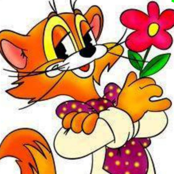 Леопольд с бантом и цветами