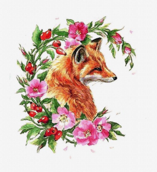 Лисичка в цветах