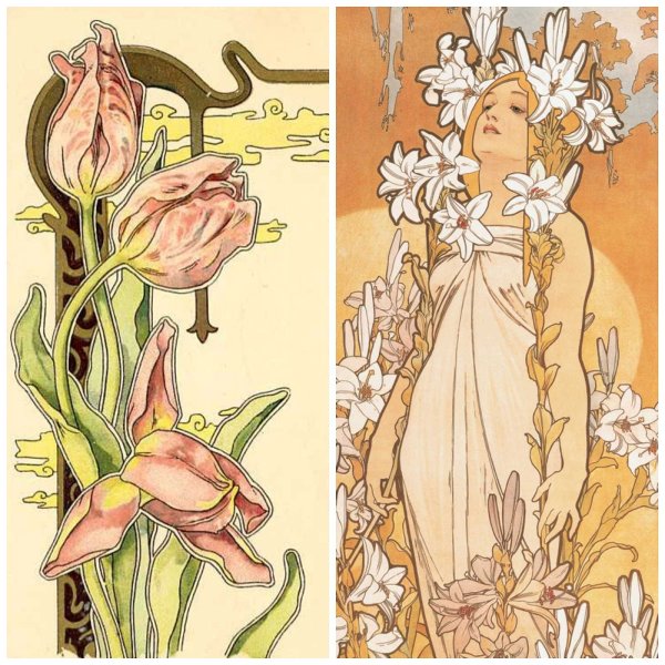 Альфонс Муха лилии