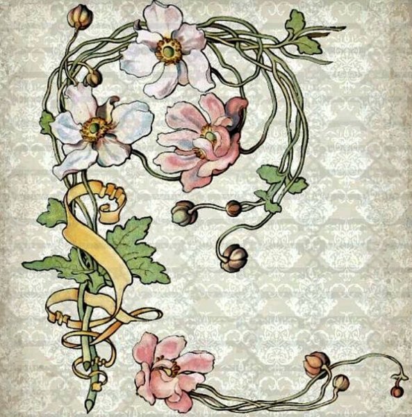 Арт нуво Ботанический орнамент