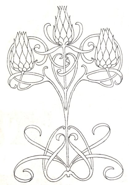 Чертополох ар нуво