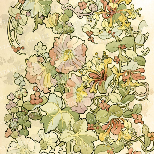 Альфонс Муха цветы-орнаменты