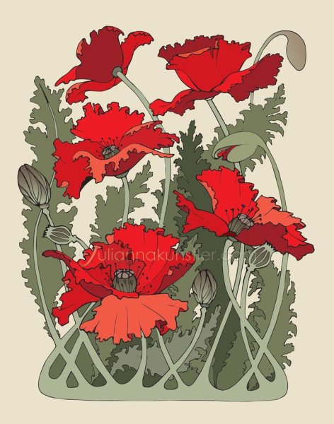 Альфонс Муха маки