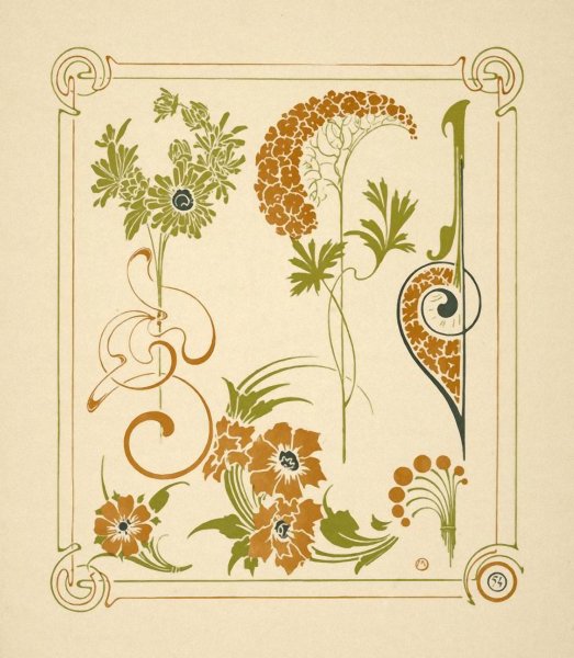 Роспись стен в стиле ар нуво