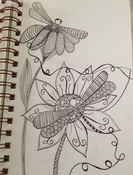 Дудлинг Стрекоза